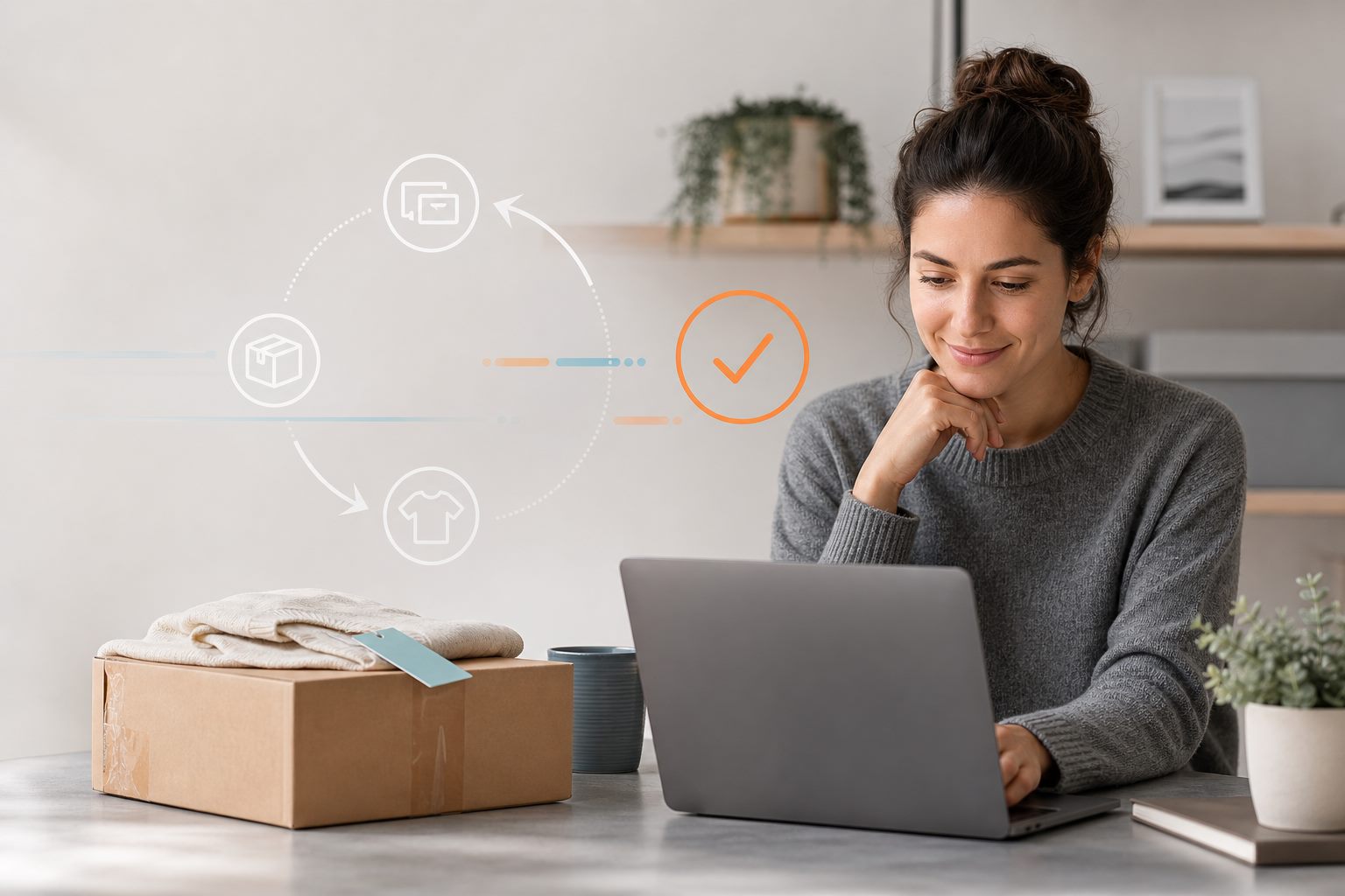 Cliente che gestisce un reso ecommerce in modo semplice e trasparente